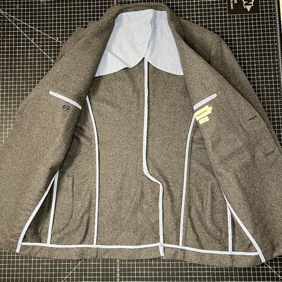 Taylor Stich The Telegraph Jacket in Grey Wool Size 44 Tailored to 42S - Picture 10 of 16